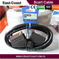 Germany Market REACH 21PINS SCART TO SCART CABLE, HIGH QUALITY